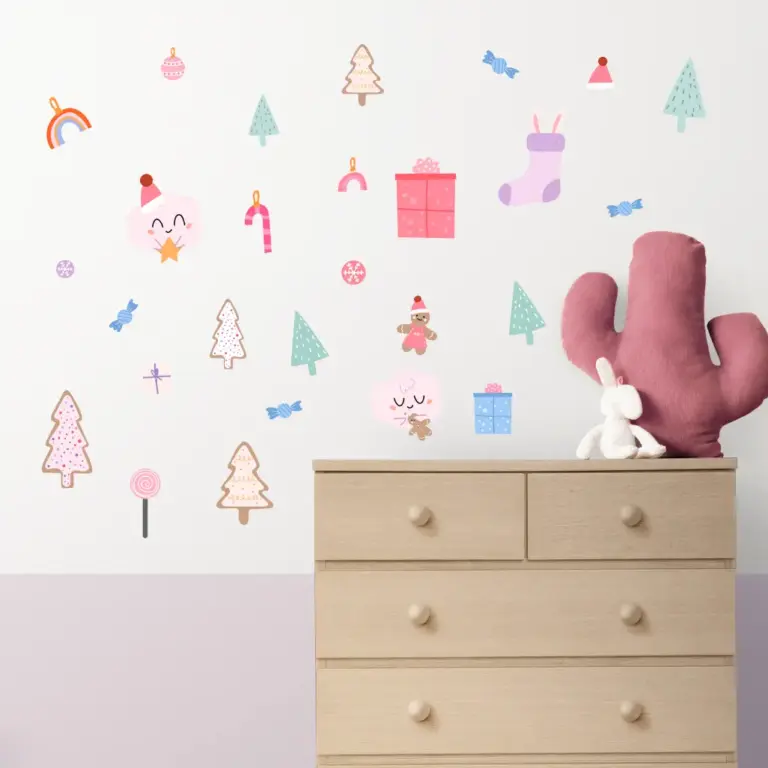 Holly jolly wallstickers på barnrum