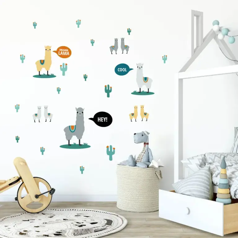 Lama wallstickers på barnrum