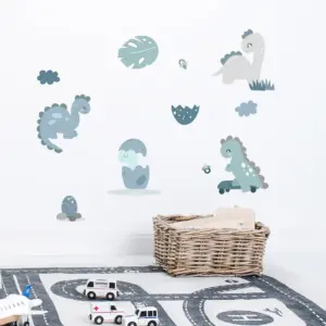 Dinobaby wallstickers på barnrum