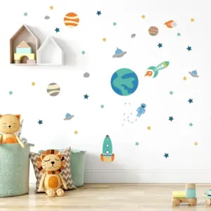 Rymd wallstickers på barnrum
