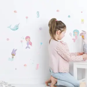 Sjöjungfrur wallstickers på barnrum
