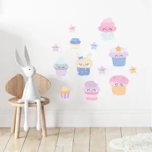 Cupcakes wallstickers på barnrum