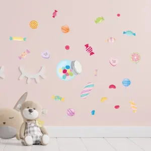 Godis wallstickers på barnrum