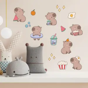 Capybara wallstickers på barnrum