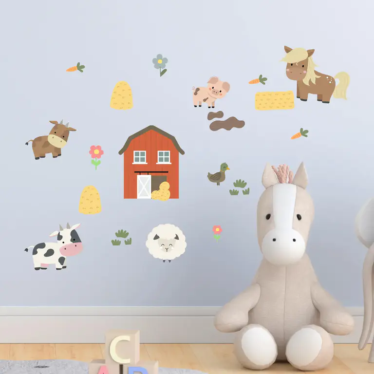 Bondgård wallstickers på barnrum