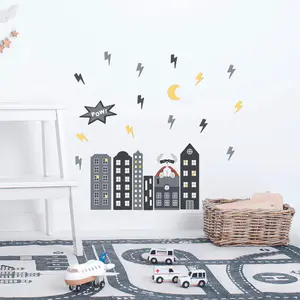 Superhjälte wallstickers på barnrummet
