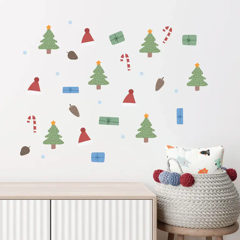 Jul-wallstickers på vägg