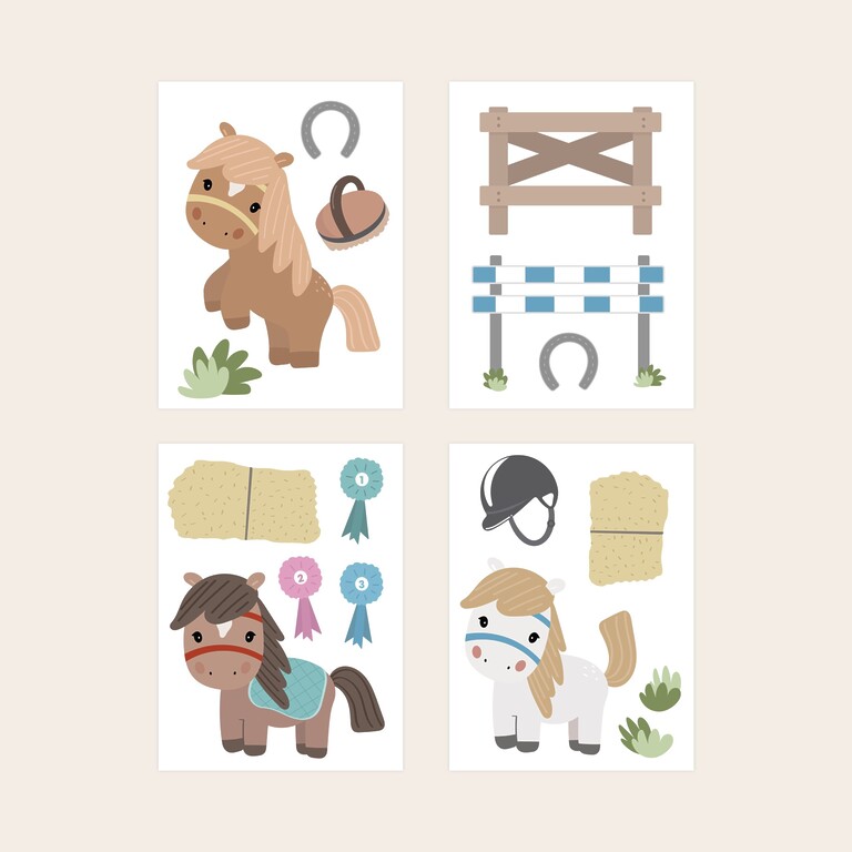Hästar-wallstickers samling — Lappeliten