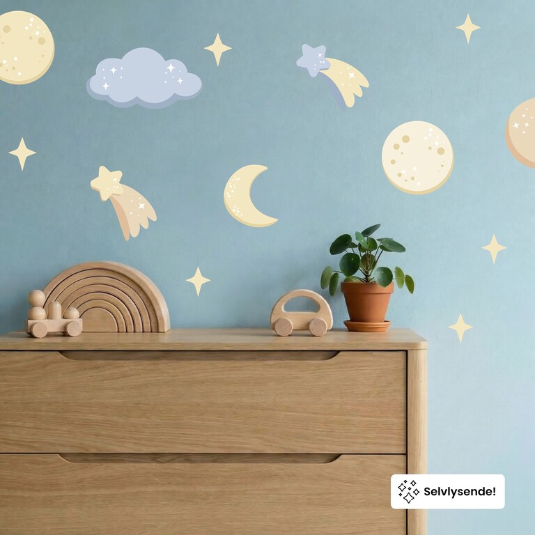 Självlysande natthimmel-wallstickers — Lappeliten