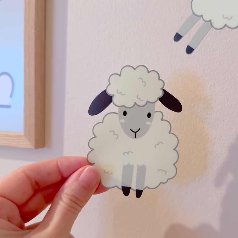 Självlysande wallstickers med får