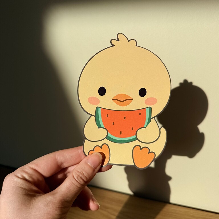 Wallstickers ducky anka med vattenmelon