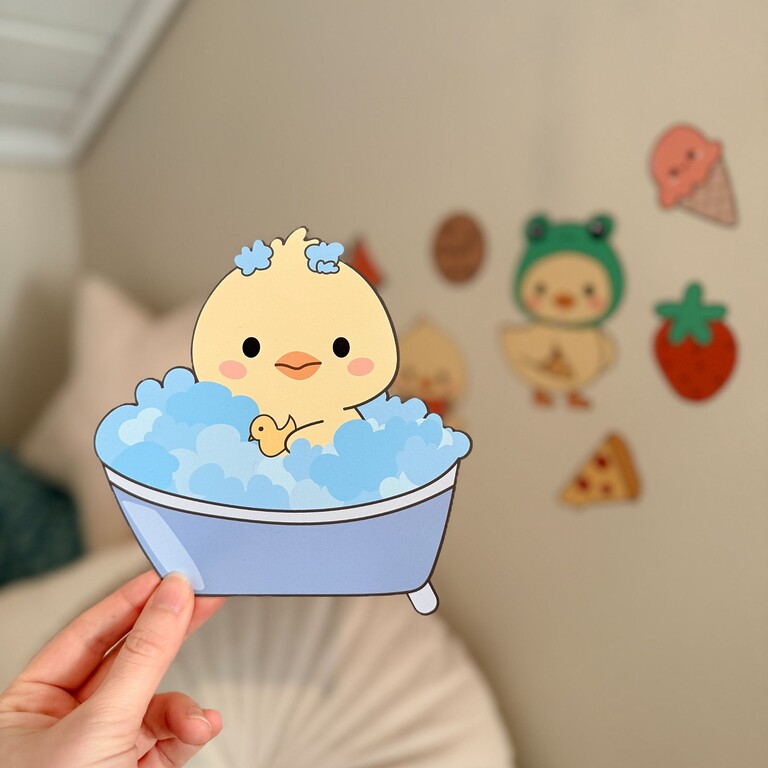 Wallstickers ducky anka i badkar
