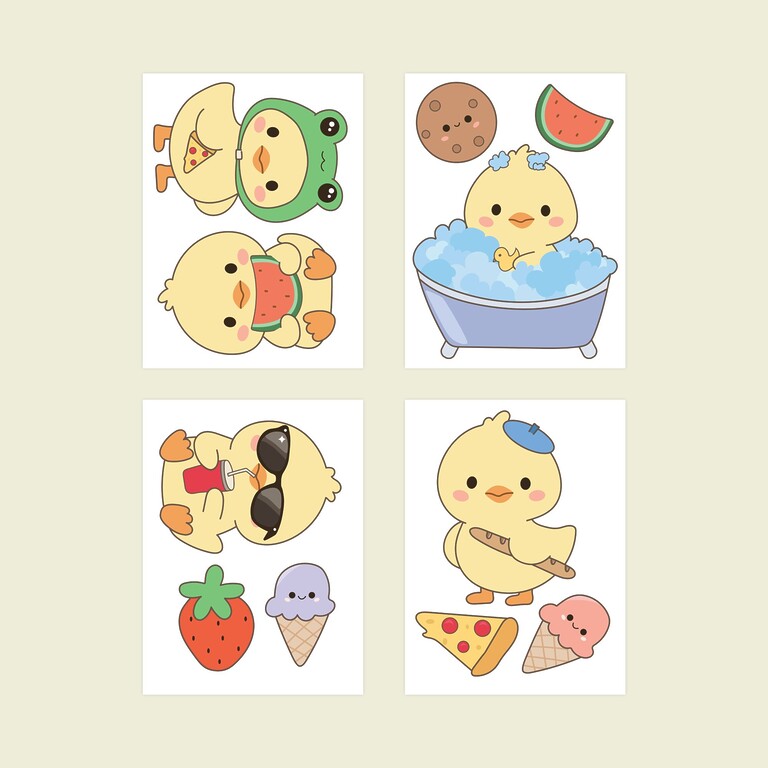 Wallstickers ducky-anka samling — Lappeliten