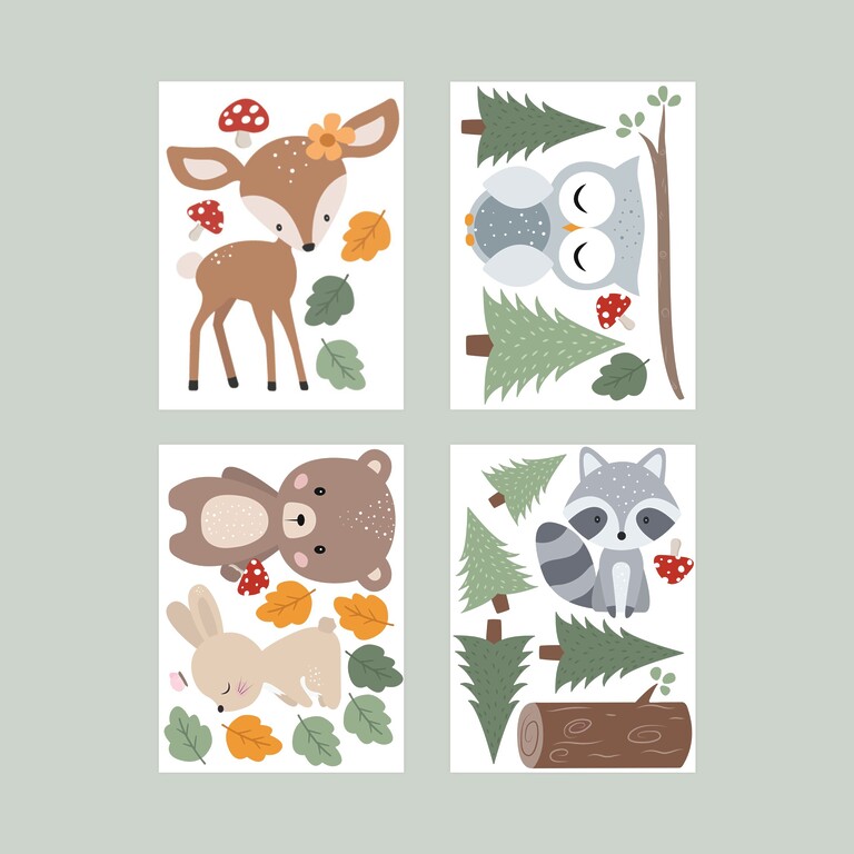 Skogsdjur-wallstickers samling — Lappeliten