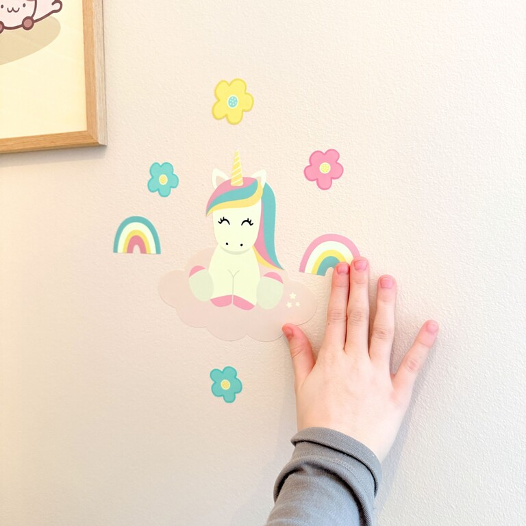 Självlysande enhörnings-wallstickers samling — Lappeliten